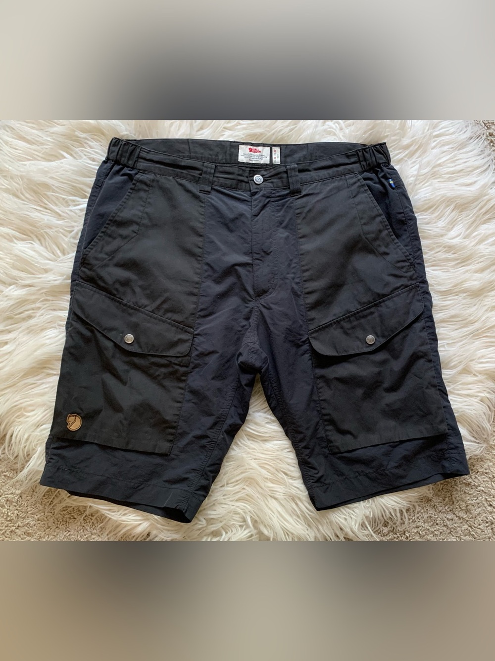 Fjallraven Abisko Hybrid Shorts Blue Black Size 36